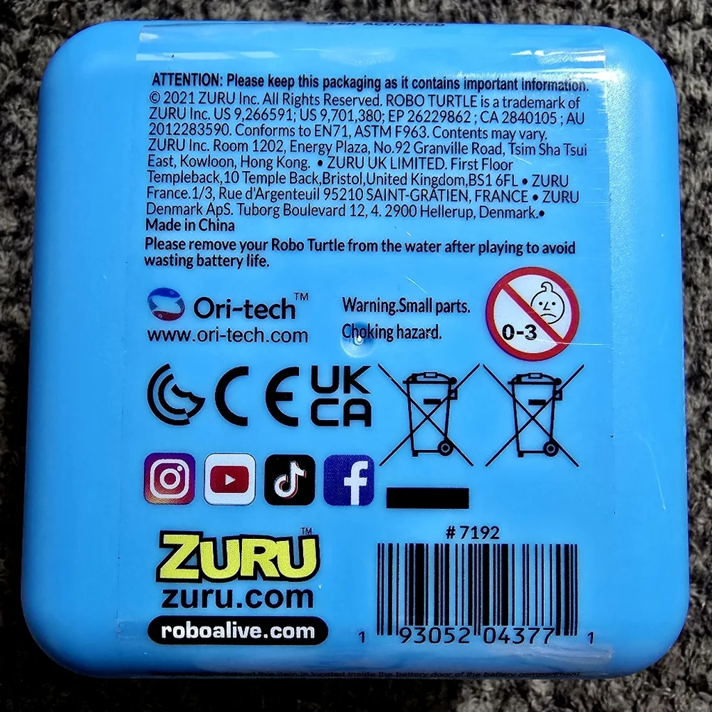 ZURU Robo Alive Swimming Turtle Water Activated Toy NEW Sealed Blue Batteries In - Picture 6 of 8